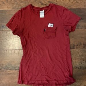 Burgundy ripndip shirt